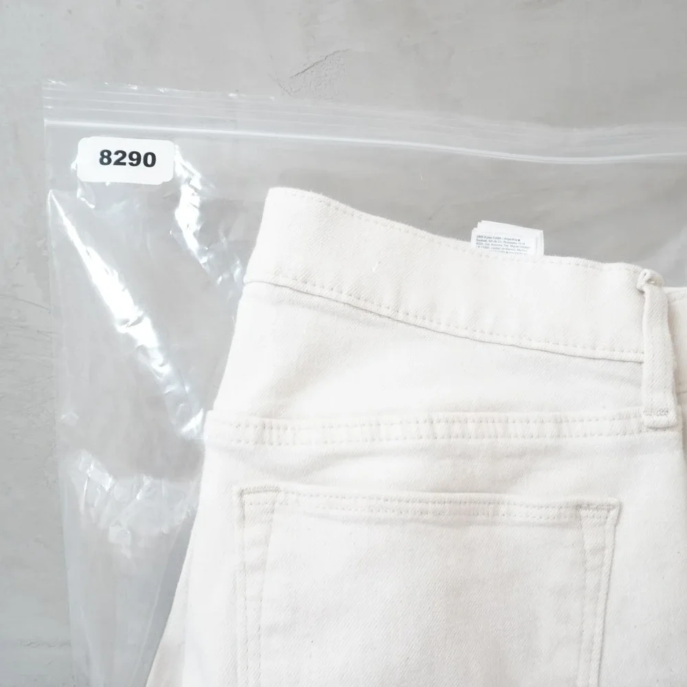 Banana Republic Mens Slim Fit Jeans 31x30 Off White Cream Stretch Denim Pants